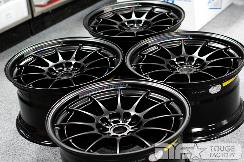 Touge Factory has made some Exclusive Oneoff Enkei NT03 M's in Matte Black